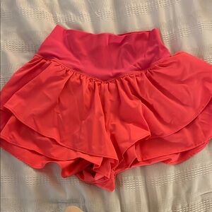 Women's Pink Ruffle Shorts